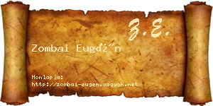 Zombai Eugén névjegykártya